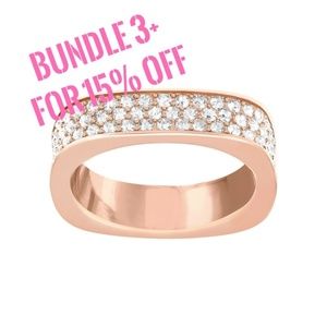 SWAROVSKI Vio Ring, Rose Gold, Size 7